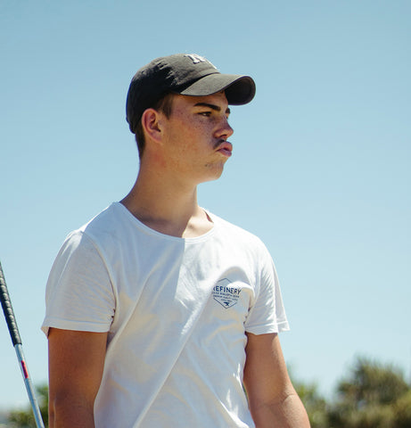 player wearing golf casual attire to a game