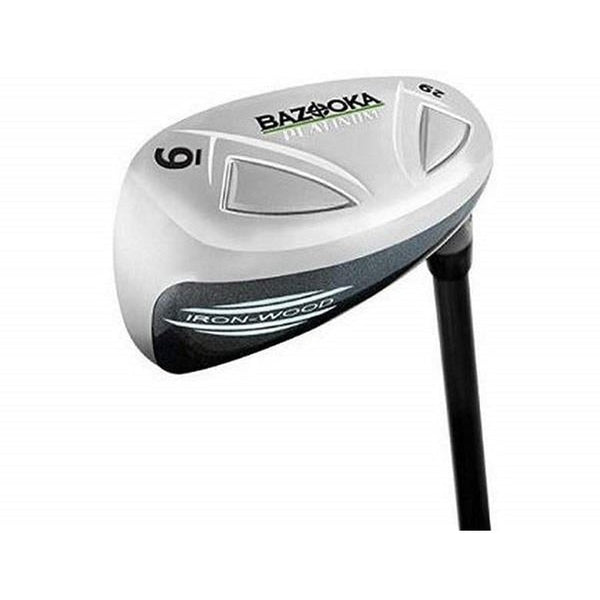 view of a golf club over white background