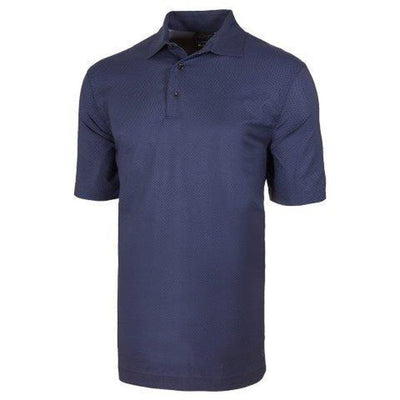 Greg Norman X-LITE 50 PRINTED WOVEN GOLF POLO - NAVY