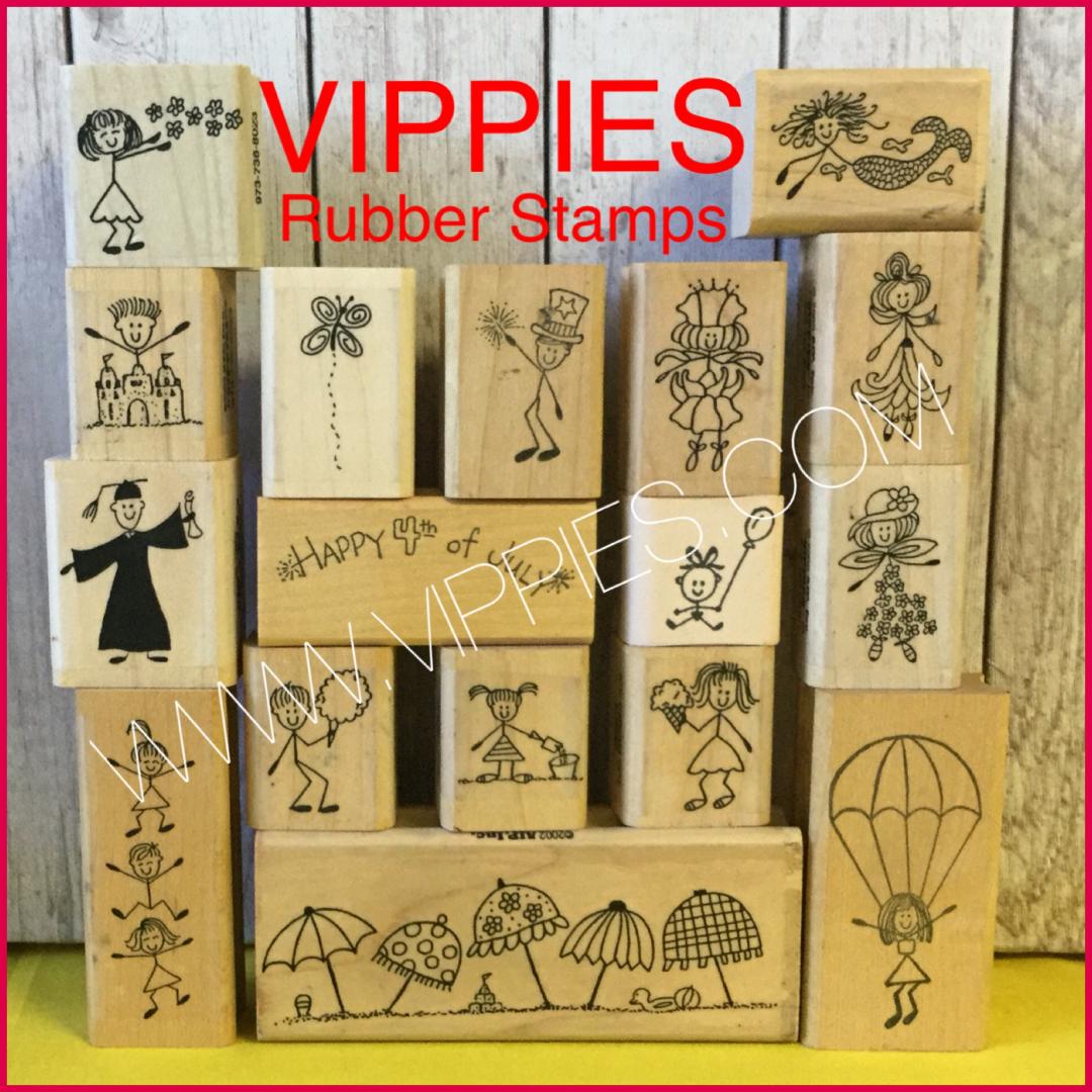 Seaside Trio Rubber Stamp Set With Ink Pads Beach Stamps Ice Cream Stamp Kids  Stamp Set Children's Stamps Coastal Stamps 