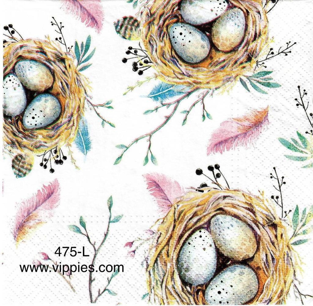 BB-475 Robin Eggs in Nest Napkin for 
