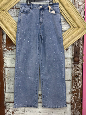 Charli B All Over Ristone Denim Pant - Felecia Bella