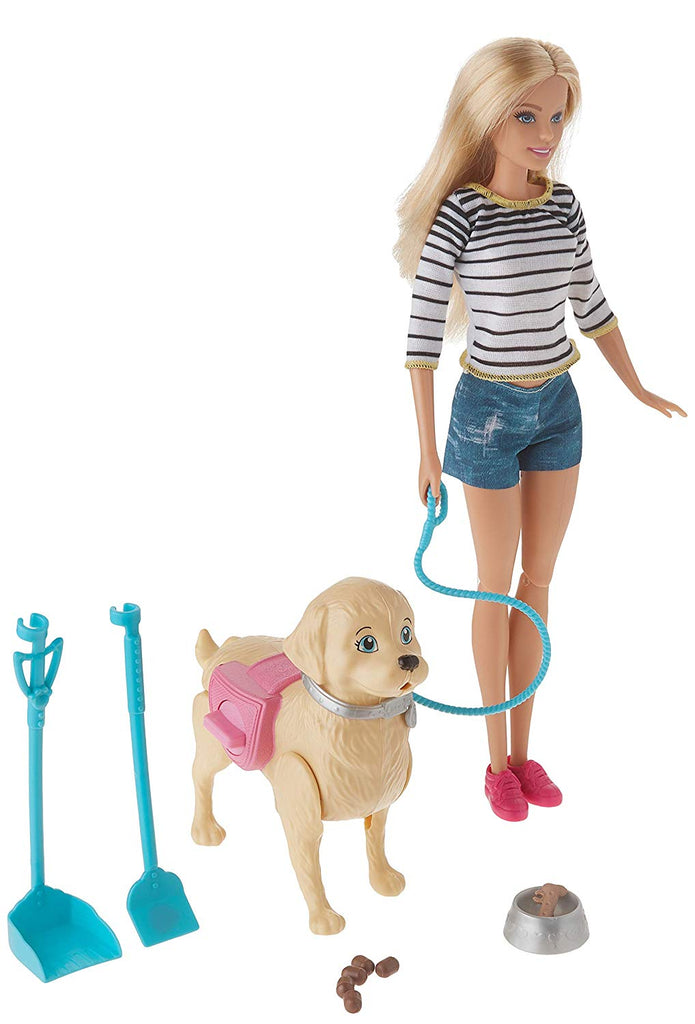 barbie pets walking puppy