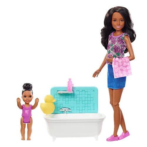 stroomkring Vooruitgang Onverschilligheid Barbie Skipper Babysitters Inc. Playset with Bathtub, Babysitting Skip –  Square Imports