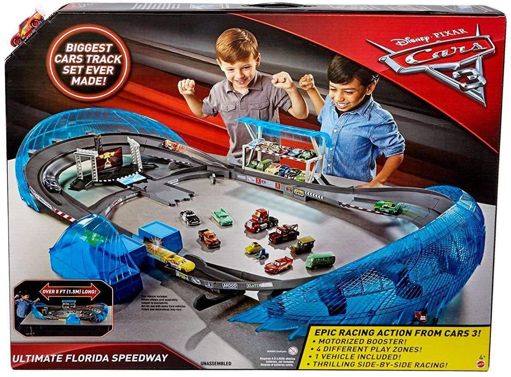 disney cars 3 florida speedway spiral playset