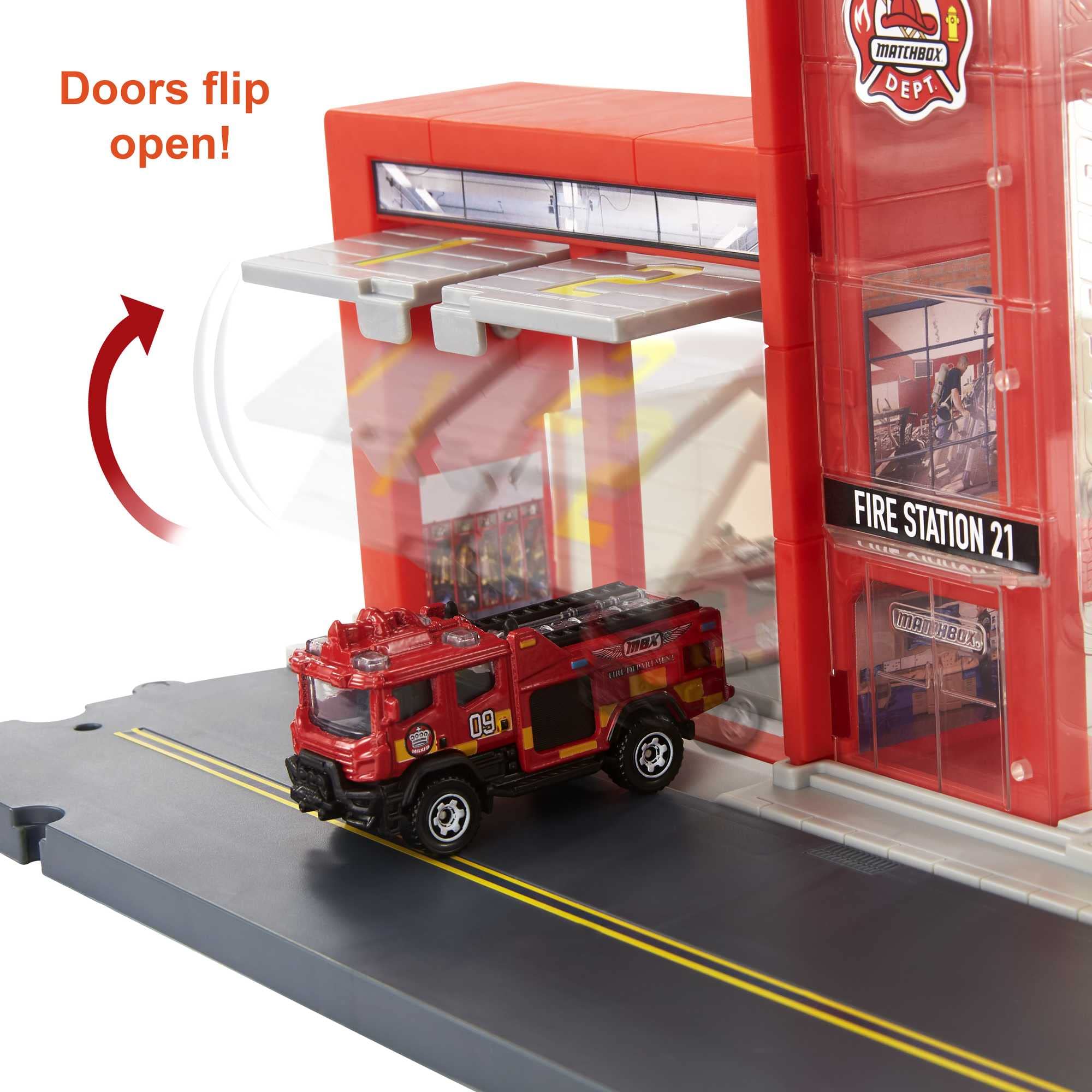 matchbox action drivers fire station