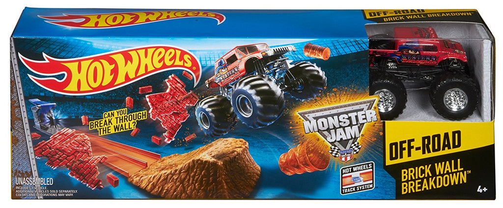 hot wheels monster jam brick wall breakdown