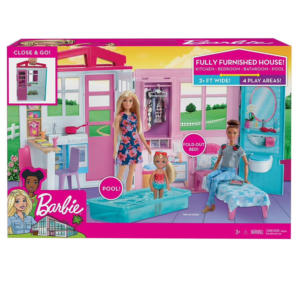 barbie fold and go house