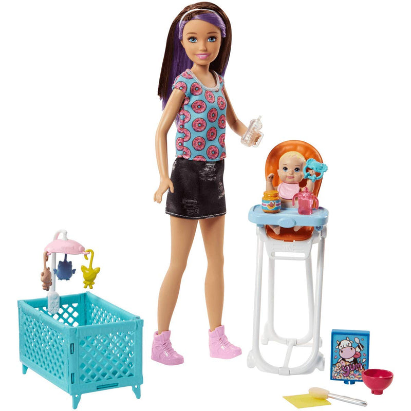 Barbie Skipper Babysitters Inc. Doll and Feeding Playset – Square Imports