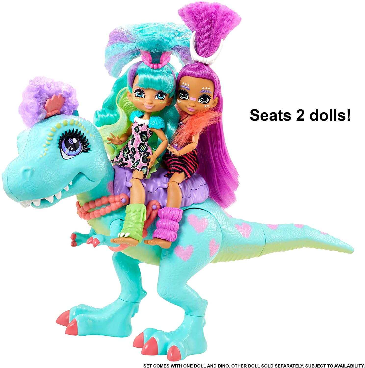 Mattel Cave Club Rockelle Doll and Tyrasaurus Dinosaur Pal Playset ...