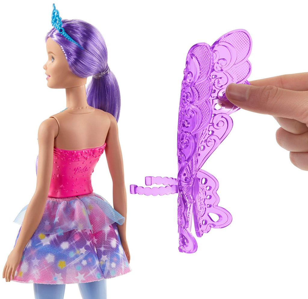 barbie dreamtopia fairy doll purple hair