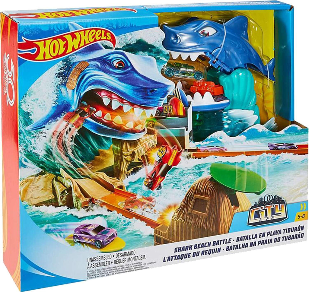 hot wheels city shark beach battle