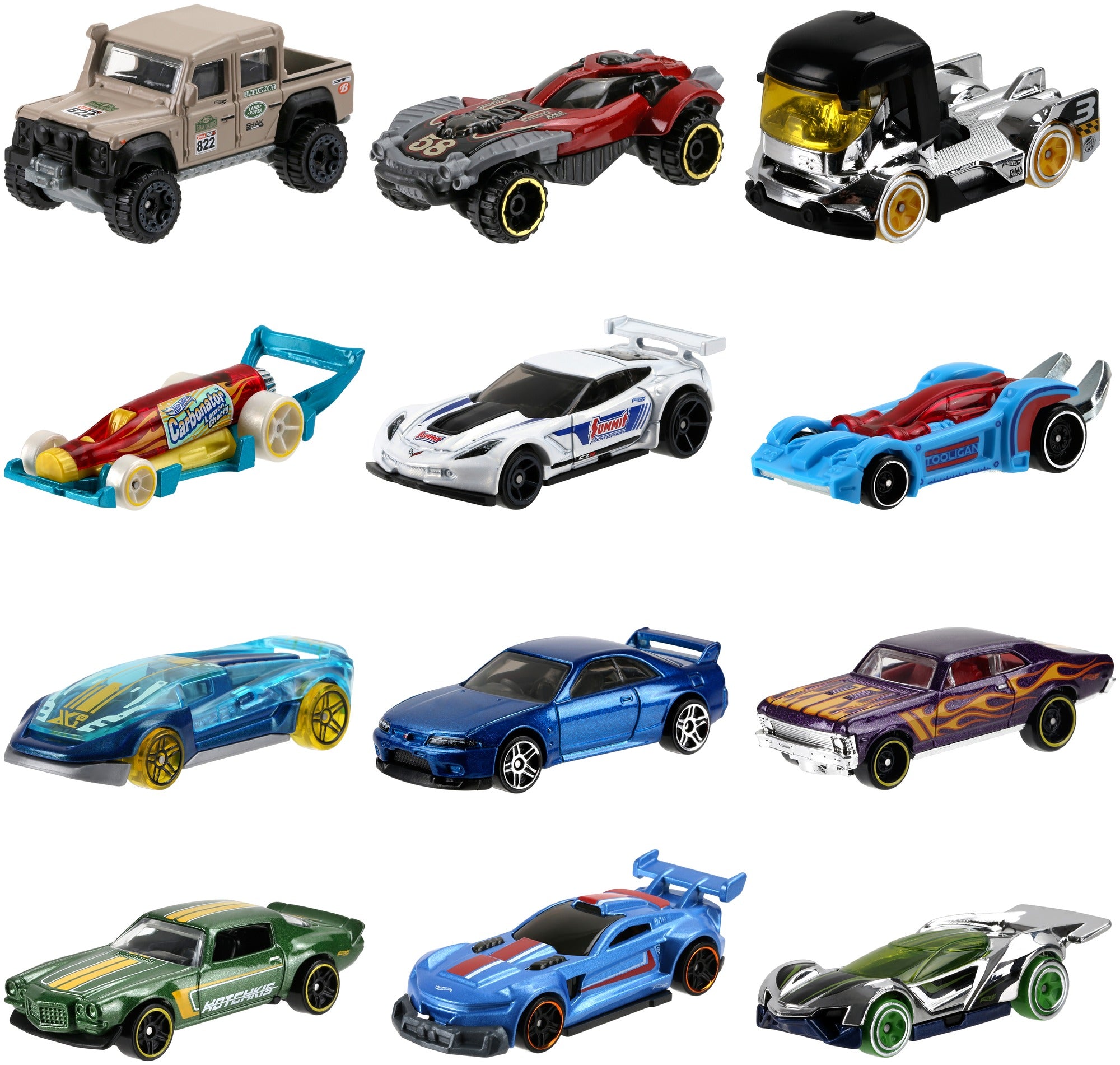 10 hot wheels cars