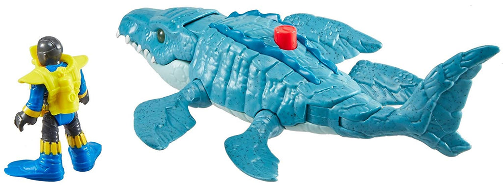 imaginext jurassic world mosasaurus & diver