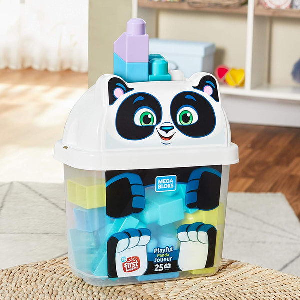 Mega Bloks Playful Panda 25-Piece Building Blocks Set – Square Imports
