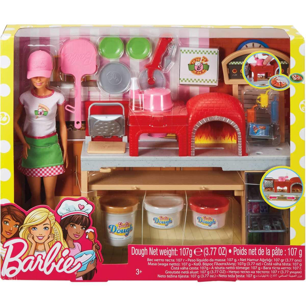 barbie pizza chef doll and playset