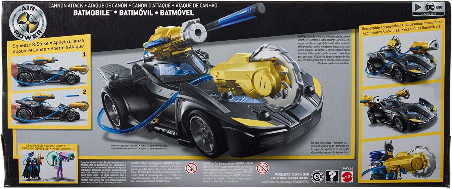 DC Comics Batman Knight Missions Air Power Cannon Attack Batmobile Veh –  Square Imports
