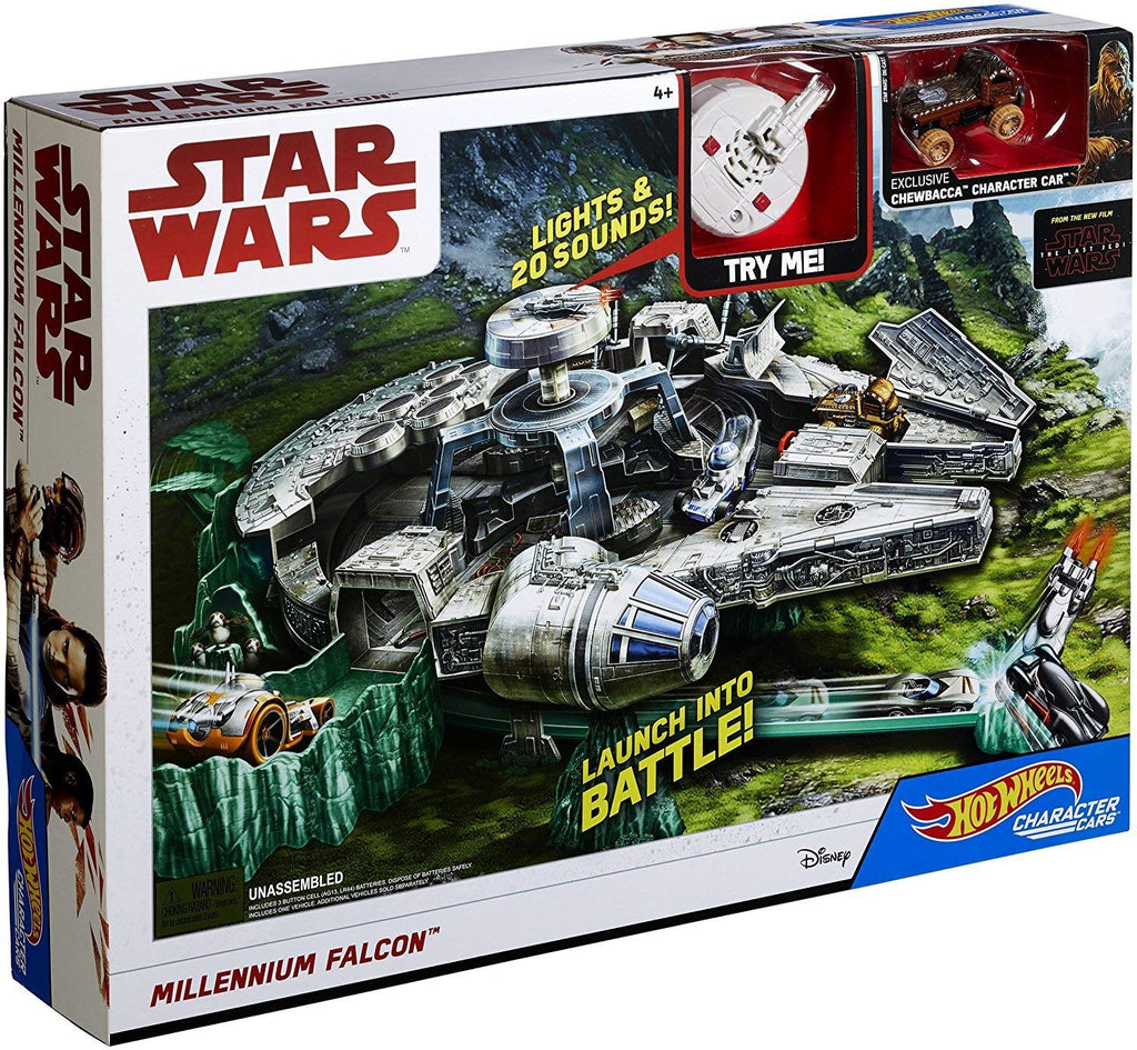 hot wheels star wars millennium falcon playset