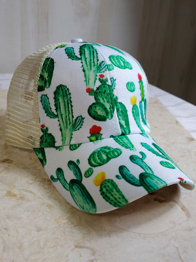 Criss-Cross Cactus High Ponytail Hat