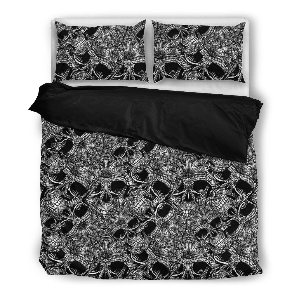 Buy Onlinepresales Black And White Skull Design Bedding Set