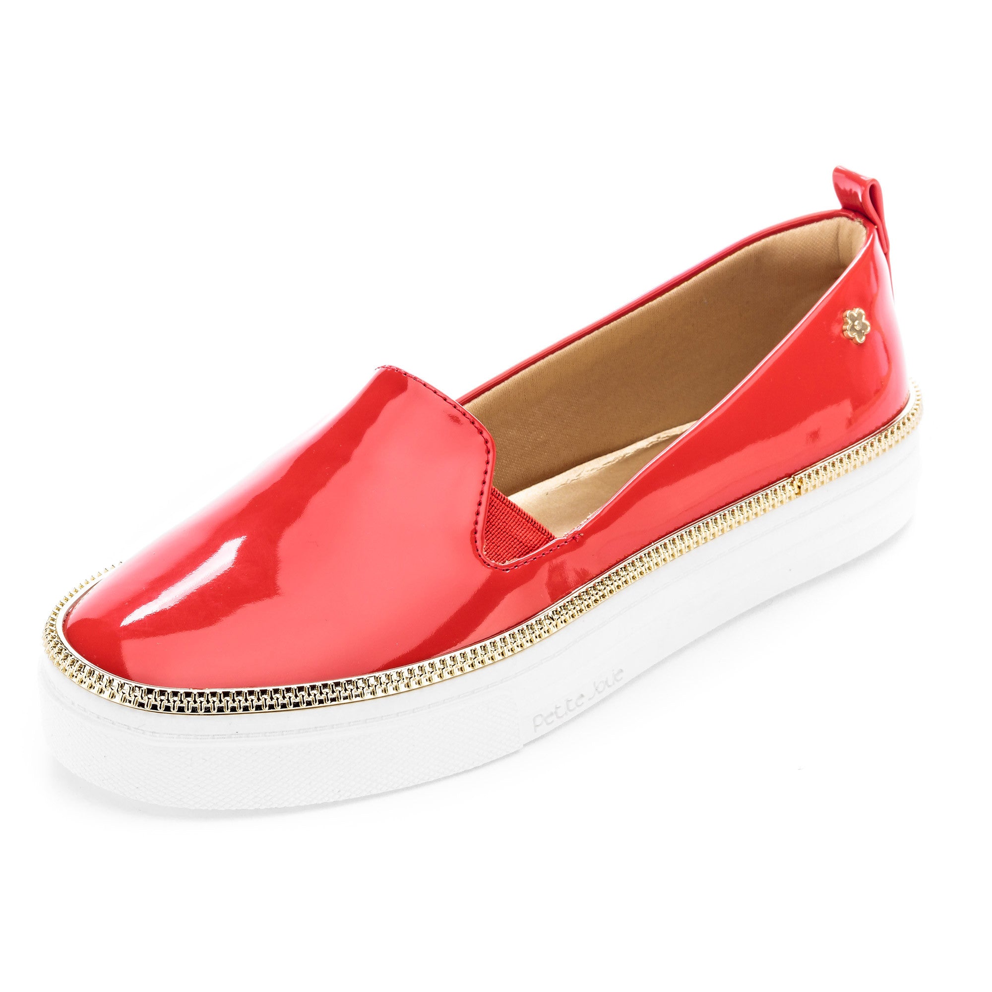 tenis slip on vermelho