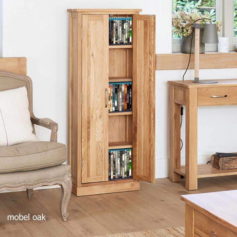 Mobel Oak Tall Narrow Shoe Storage Cupboard – Duck Barn Interiors