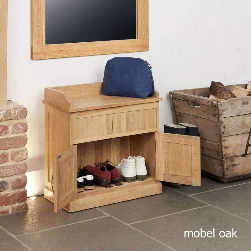 Mobel Oak Tall Narrow Shoe Storage Cupboard – Duck Barn Interiors