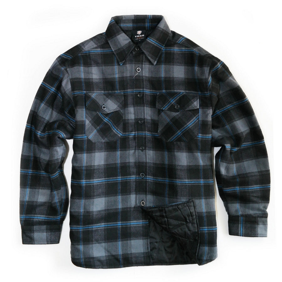 mens flannel shirt with quilted lining