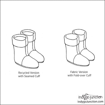 Bedtime Boots Adult Slipper Pattern