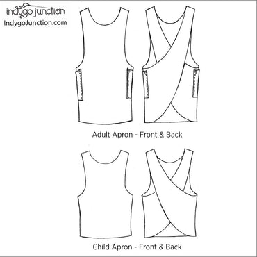 Crossback Reversible Adult and Child Apron Pattern