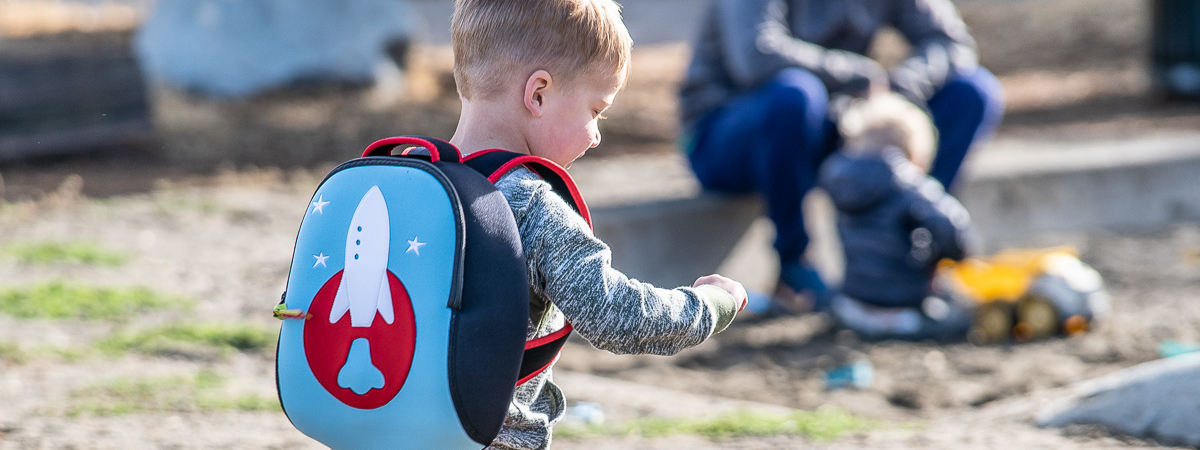 Dabbawalla blue and red Rocket Backpack