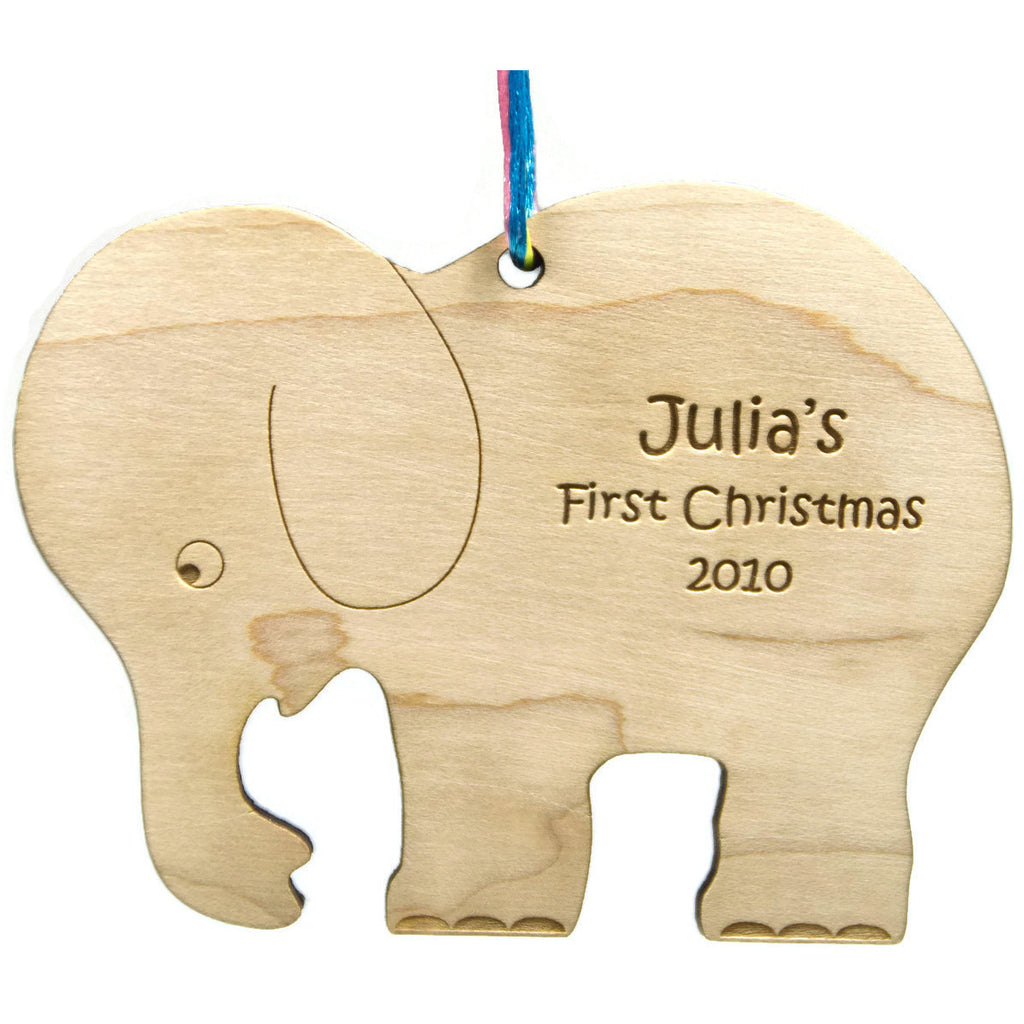 baby elephant christmas ornament