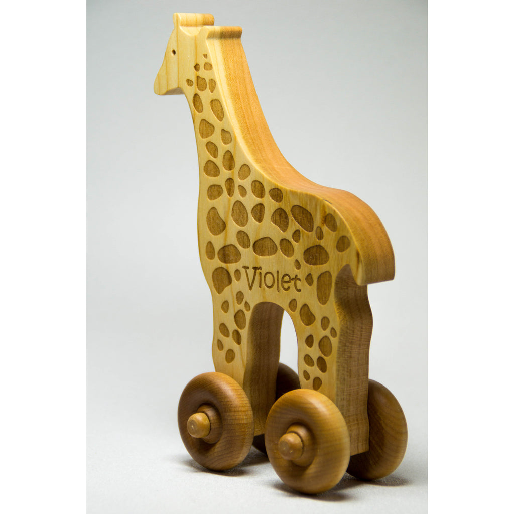 wooden giraffe toy