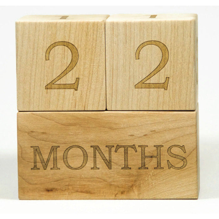 milestone wooden blocks