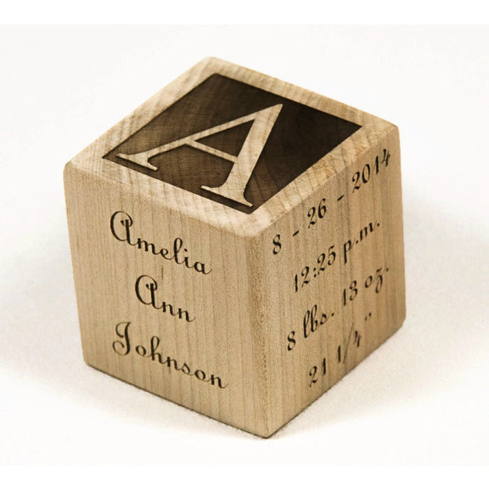 Custom Wooden 2” Baby Block - Handmade 