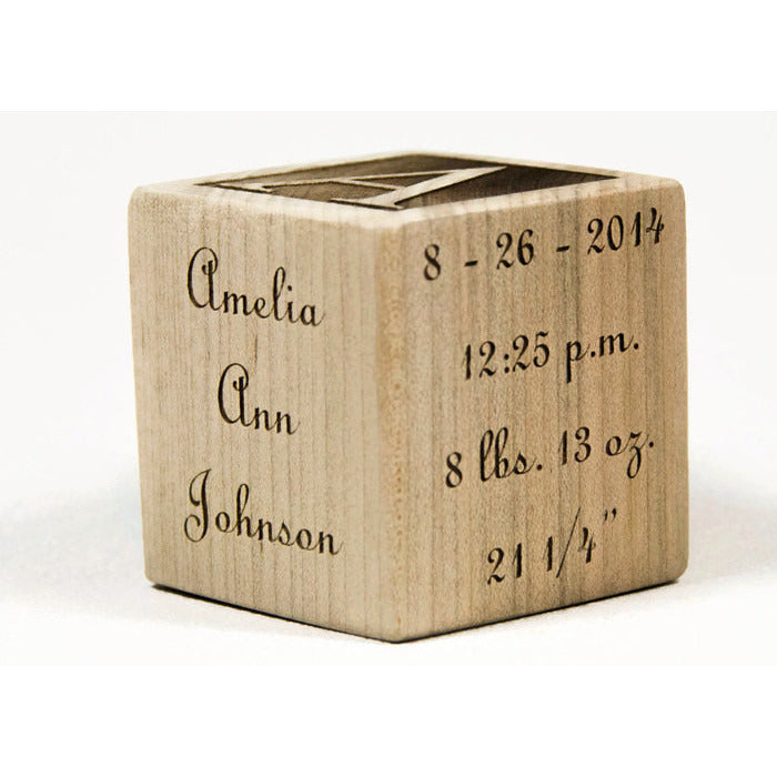 personalized baby block keepsake