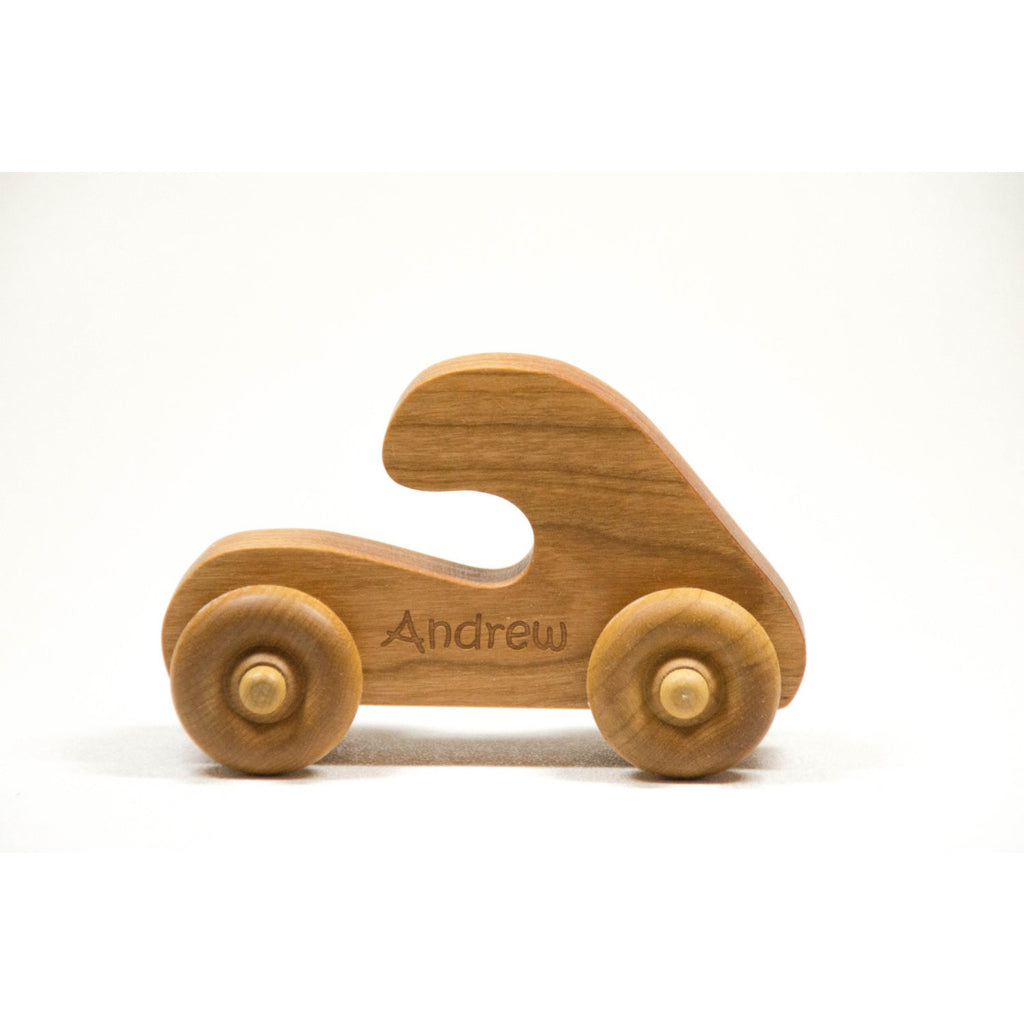 wooden toddler car