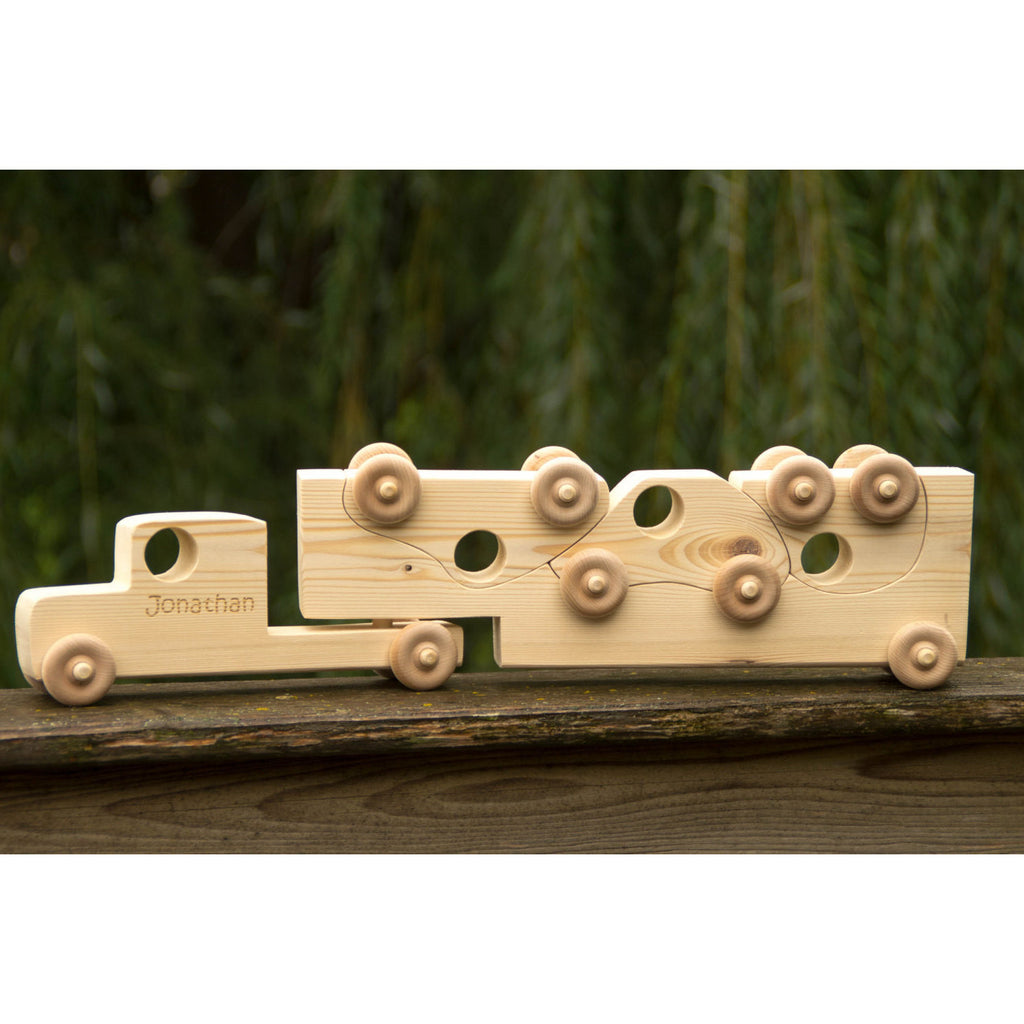 handmade wooden toy trucks