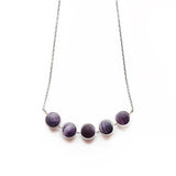 Alignment Amethyst 18 Inch Necklace Silver