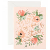 Blushing Bridesmaid Card