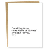 Game of Thrones Level Card