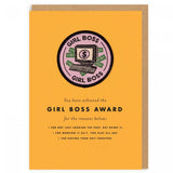 Girl Boss Award Patch Card