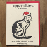 Cranky Cat Holiday Card