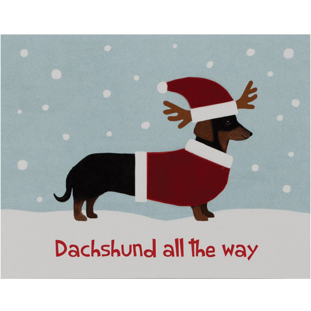 Dachshund All The Way Boxed Christmas Cards Funny Canadian Cards Canada