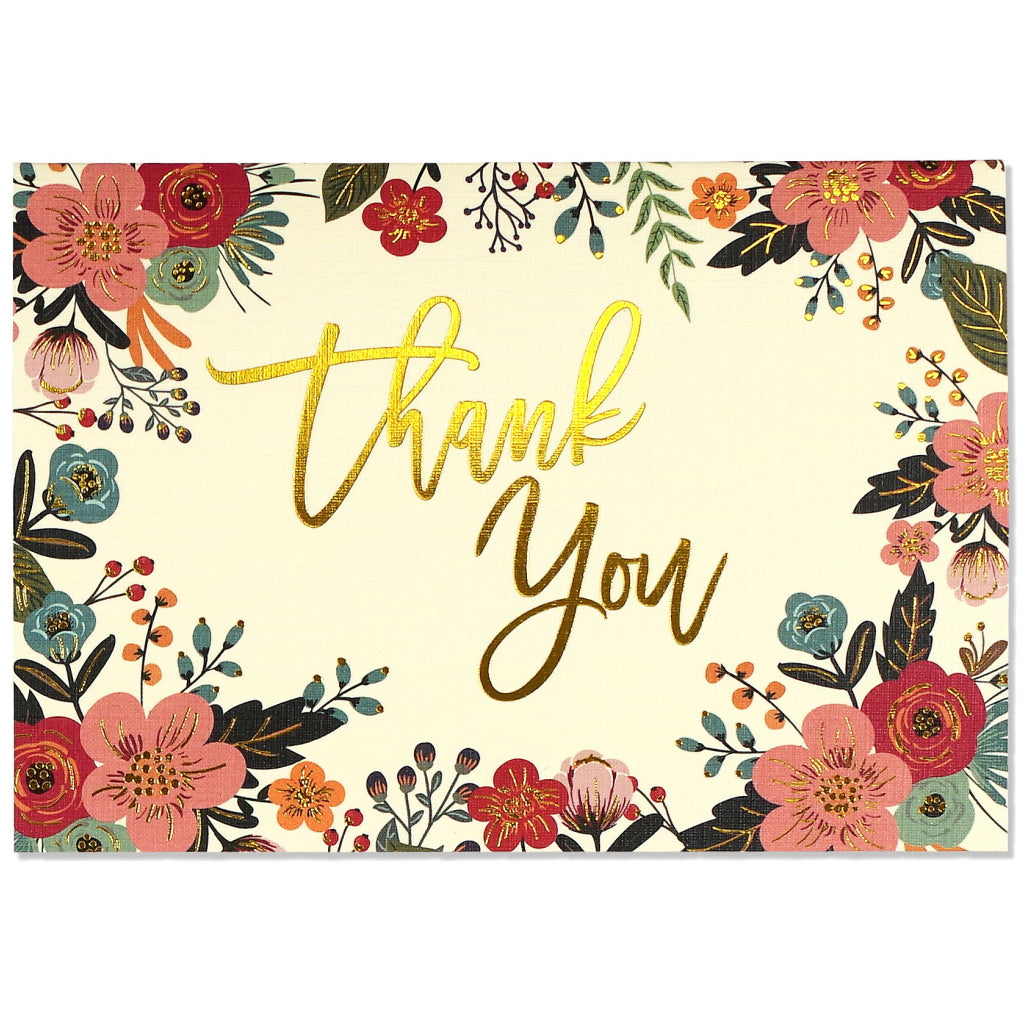 Floral Frame Thank You Boxed Notecards by Peter Pauper Press – Canada