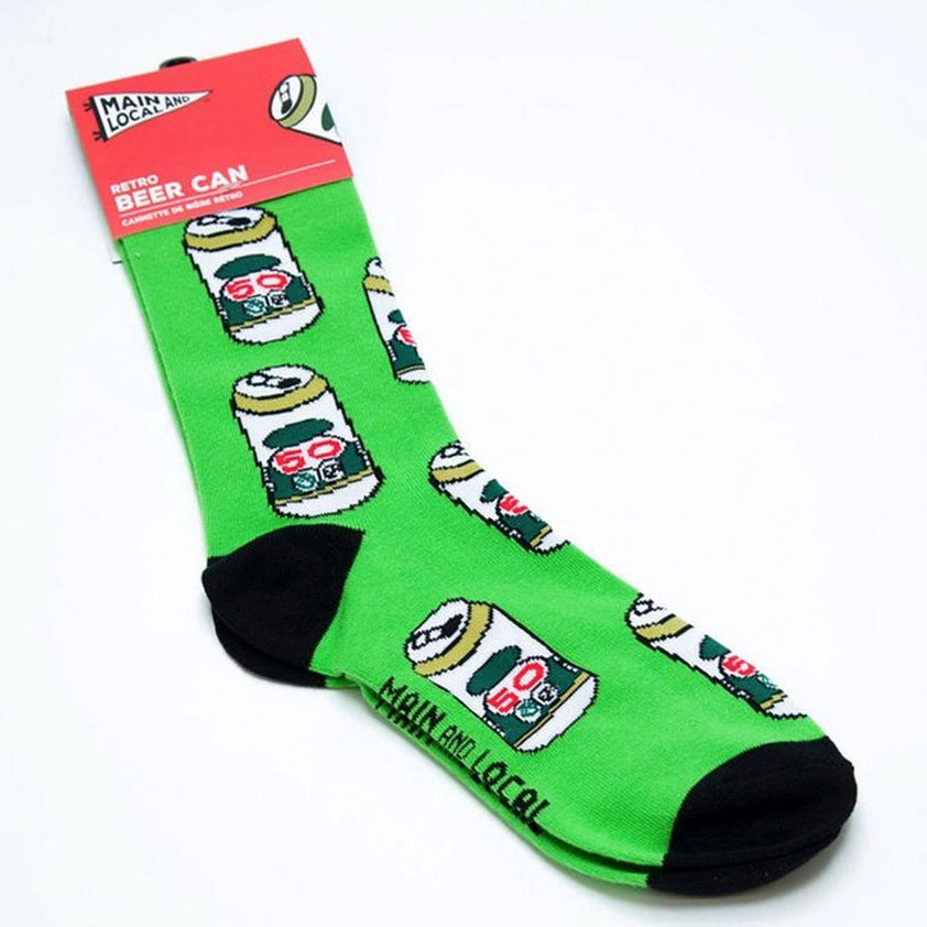 Retro Beer Can Socks by Main and Local – Canada