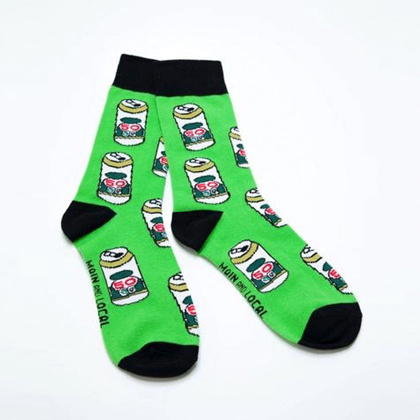 Retro Beer Can Socks by Main and Local – Canada