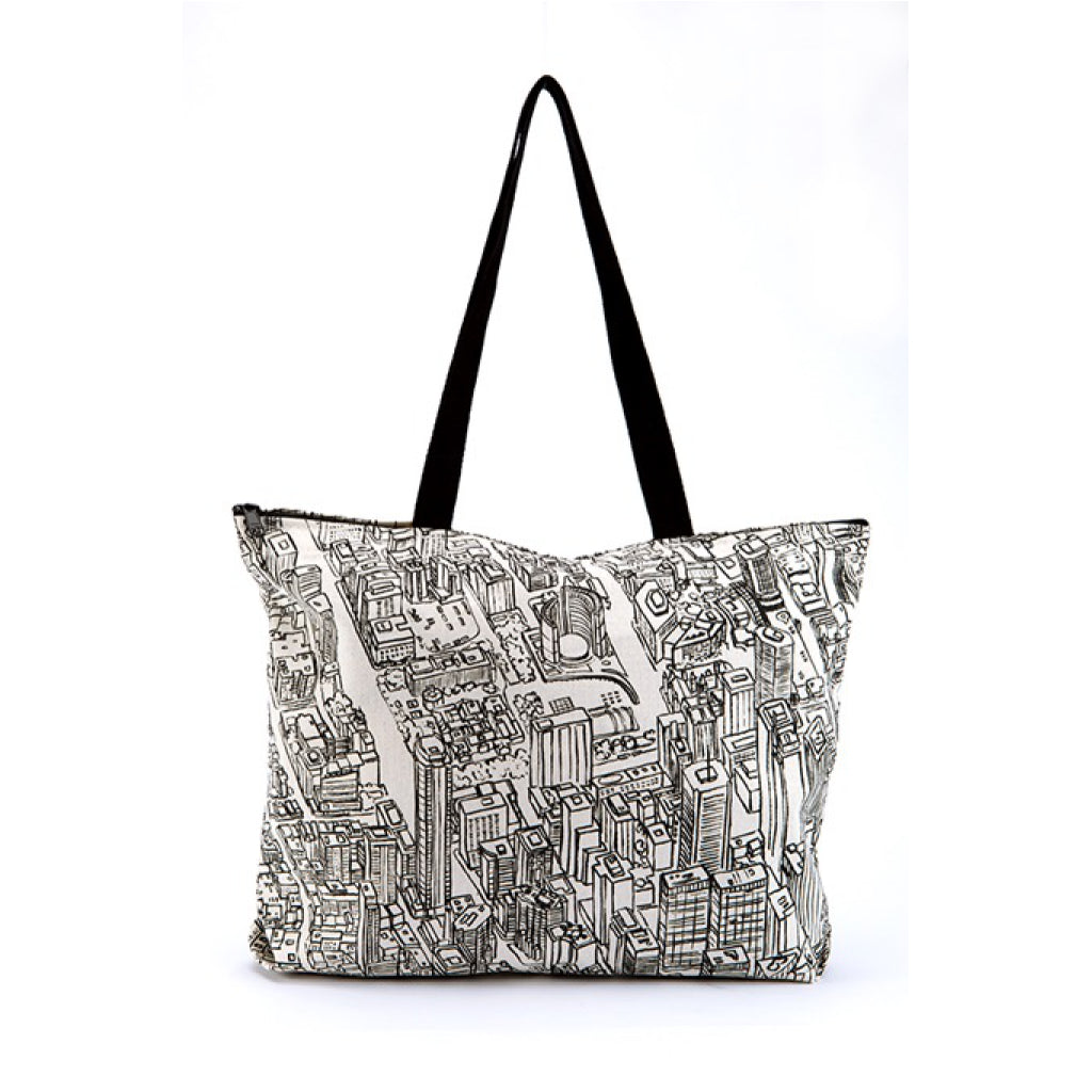 Toronto Lines Canvas Tote Bag by Gotamago - Outer Layer