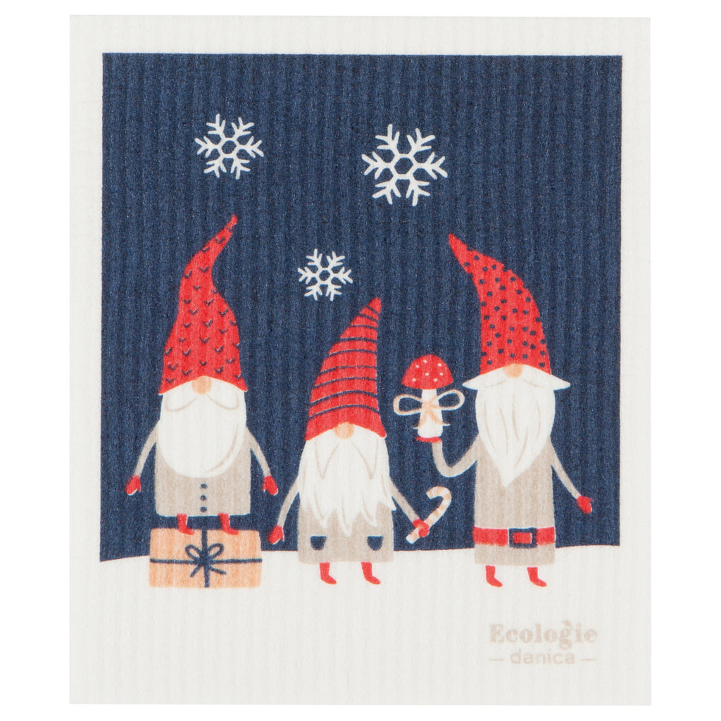 Christmas Gnomes with Moose - Cotton Tea Towel – Indigo Tangerine Retail
