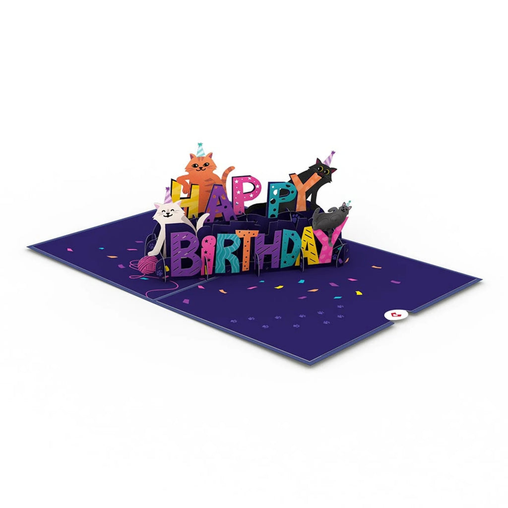 Black Cat Confetti Fart Birthday Card